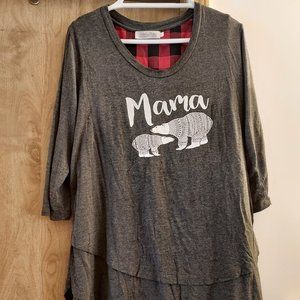 Latched Mama 3/4 Sleeve Cotton Top